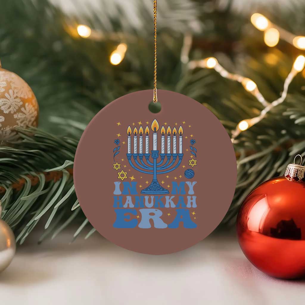 In My Hanukkah Era Ceramic Ornament Festival Of Lights Gift TS12 1pc Mocha Print Your Wear