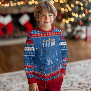 In My Chanukkah Era Hanukkah Ugly Sweater Festival Of Lights Gift TS12 Blue Red Print Your Wear