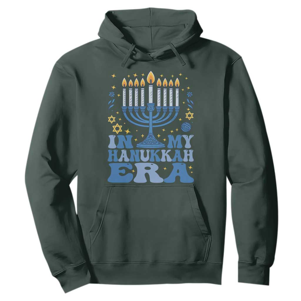 In My Hanukkah Era Hoodie Festival Of Lights Gift TS12 Dark Forest Green Print Your Wear