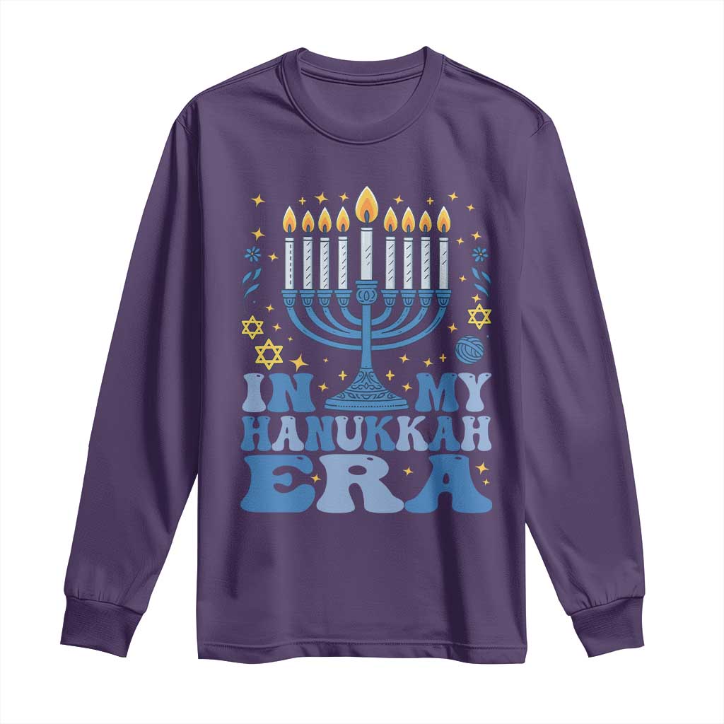 In My Hanukkah Era Long Sleeve Shirt Festival Of Lights Gift TS12 Purple Print Your Wear
