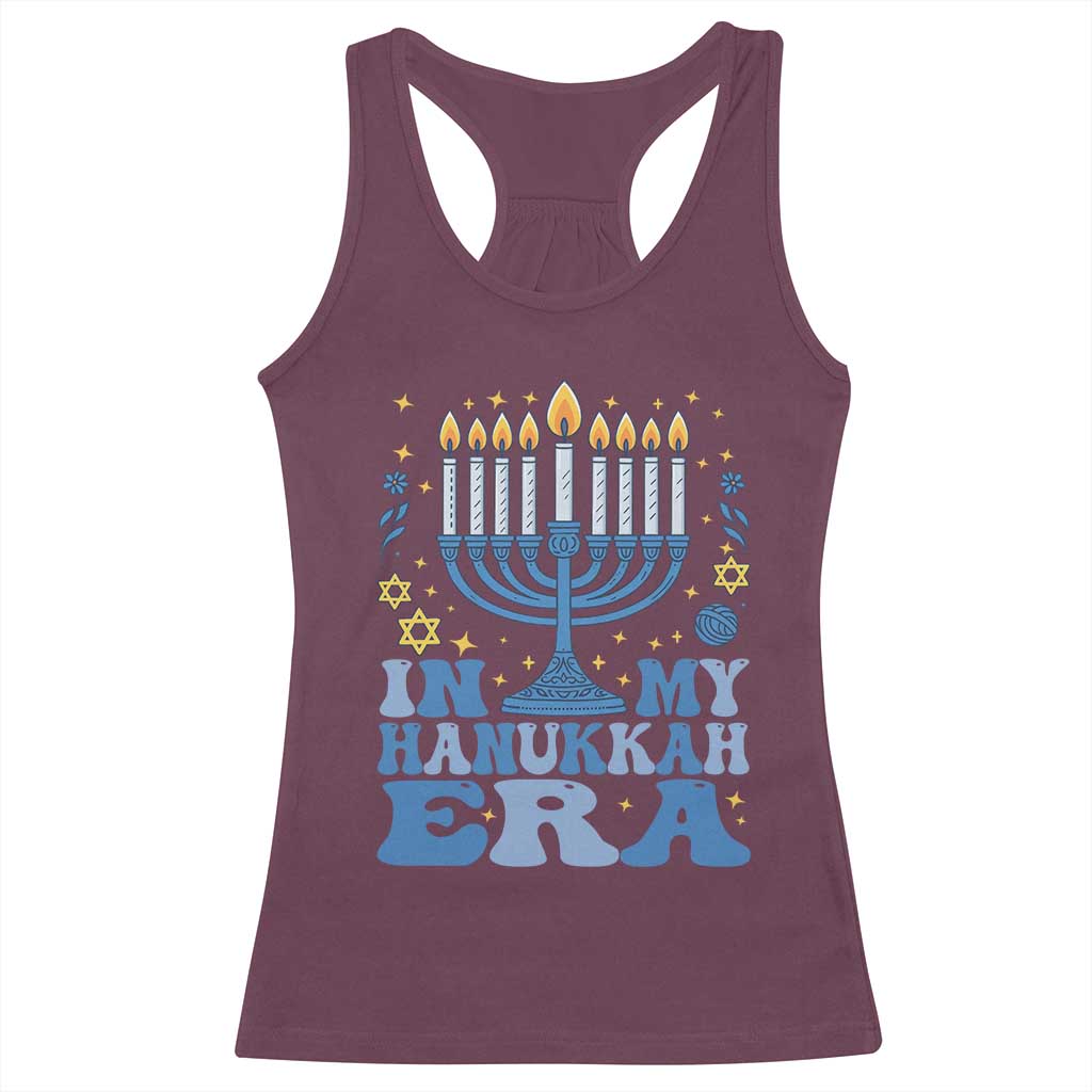 In My Hanukkah Era Racerback Tank Top Festival Of Lights Gift TS12 Maroon Print Your Wear