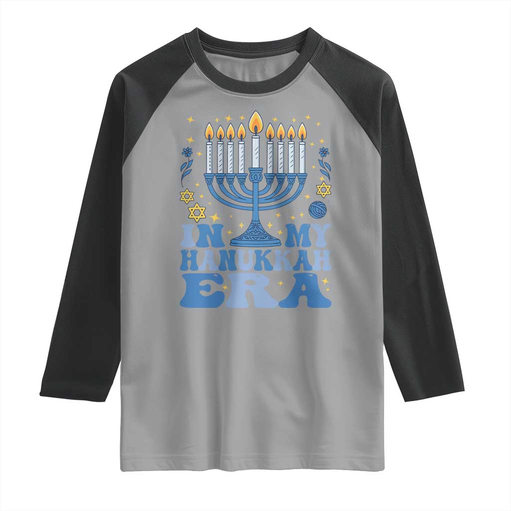 In My Hanukkah Era Raglan Shirt Festival Of Lights Gift TS12 Sport Gray Black Print Your Wear