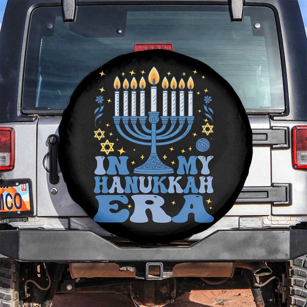 In My Hanukkah Era Spare Tire Cover Festival Of Lights Gift TS12 No hole Black Print Your Wear