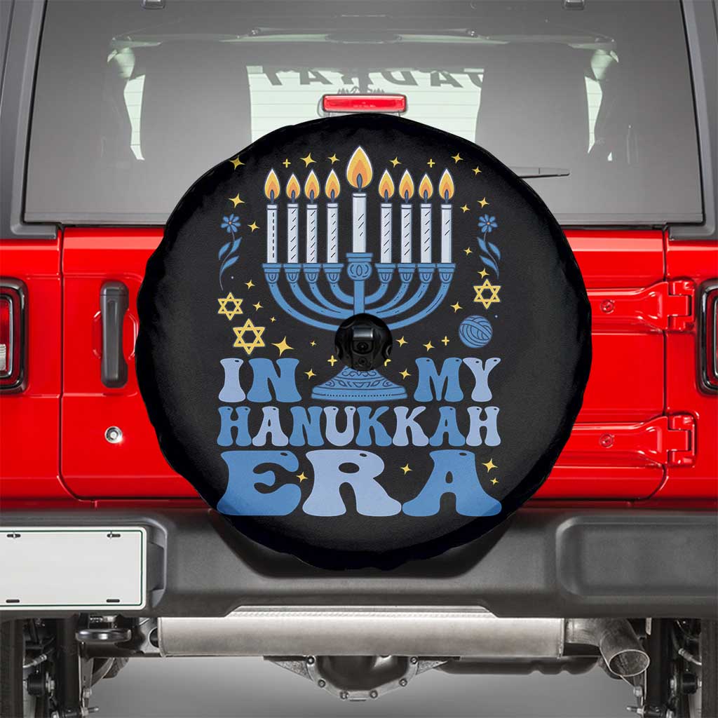 In My Hanukkah Era Spare Tire Cover Festival Of Lights Gift TS12 Black Print Your Wear