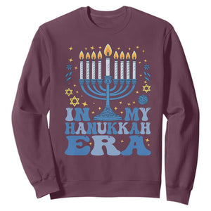 In My Hanukkah Era Sweatshirt Festival Of Lights Gift TS12 Maroon Print Your Wear