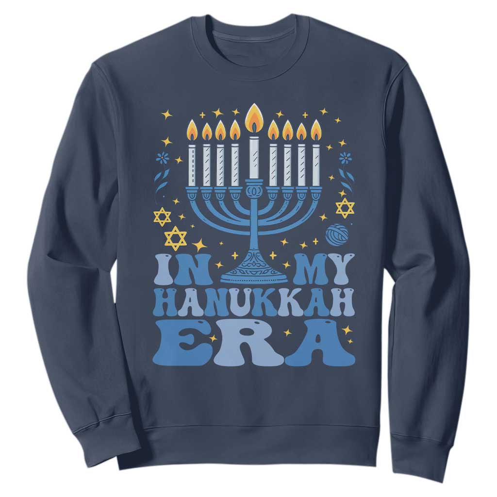 In My Hanukkah Era Sweatshirt Festival Of Lights Gift TS12 Navy Print Your Wear