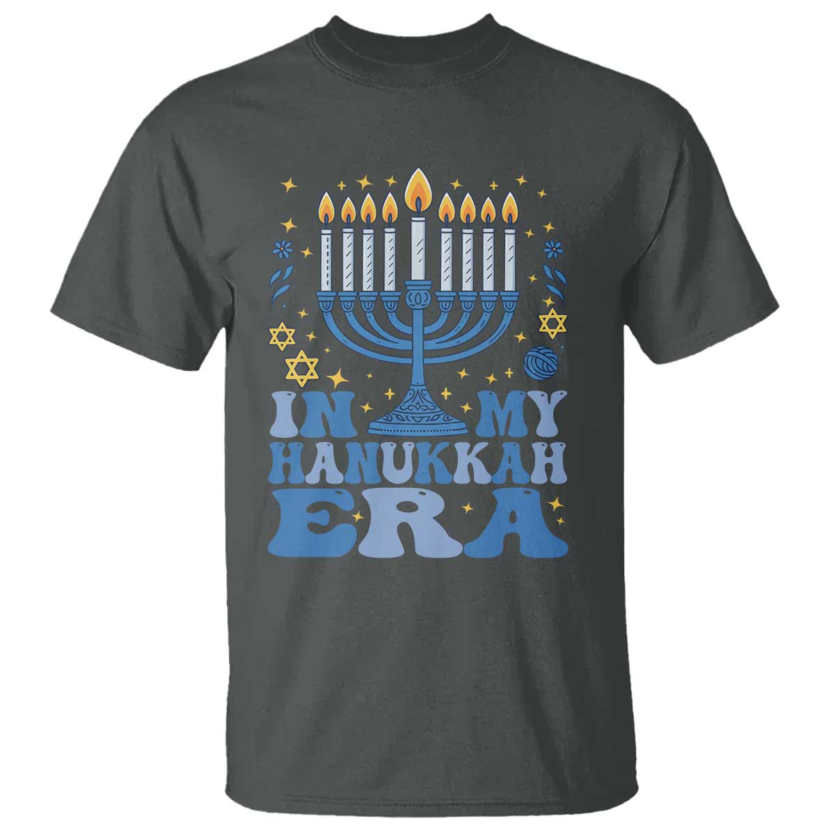 In My Hanukkah Era T Shirt Festival Of Lights Gift TS12 Dark Heather Print Your Wear