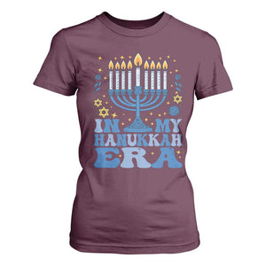 In My Hanukkah Era T Shirt For Women Festival Of Lights Gift TS12 Maroon Print Your Wear