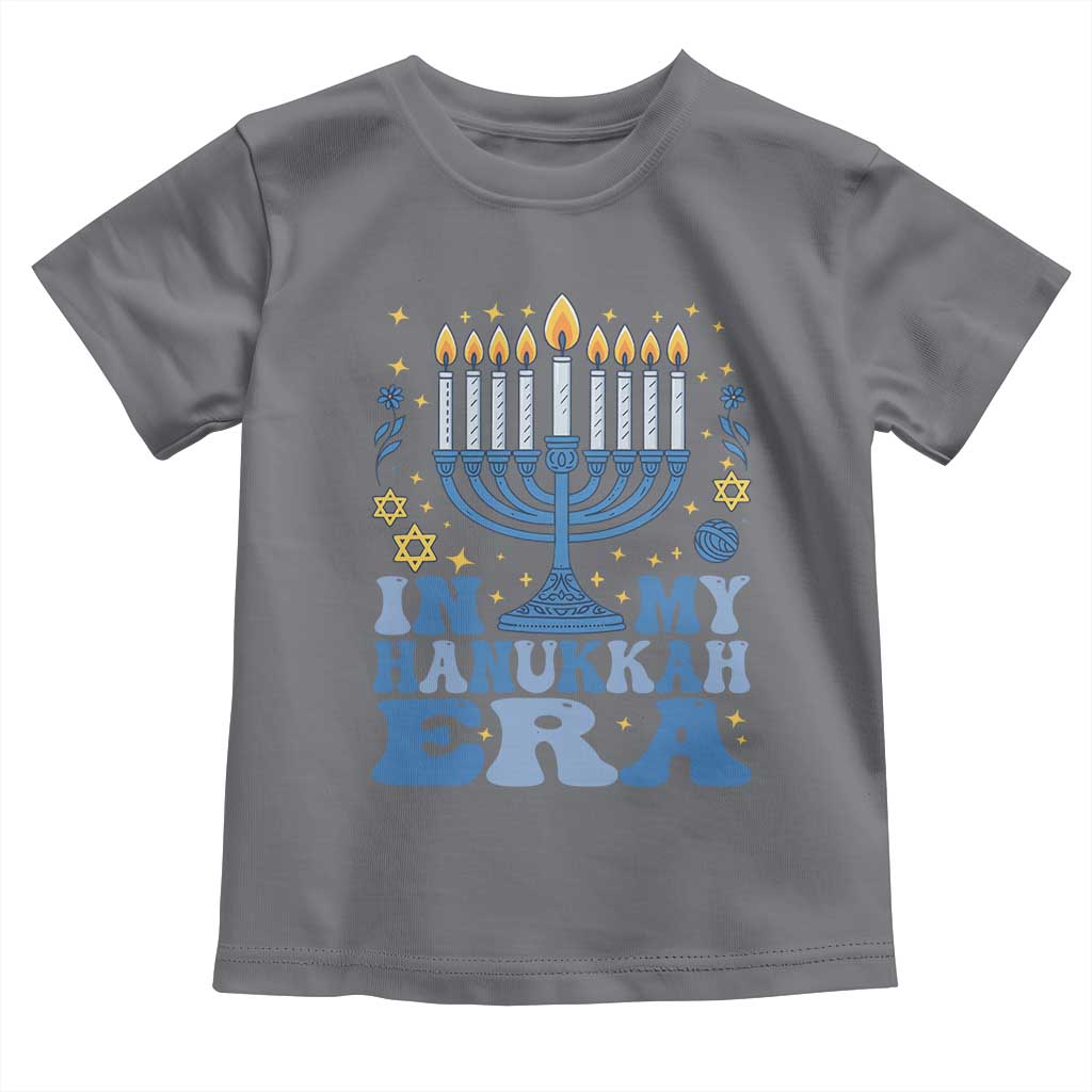 In My Hanukkah Era Toddler T Shirt Festival Of Lights Gift TS12 Charcoal Print Your Wear