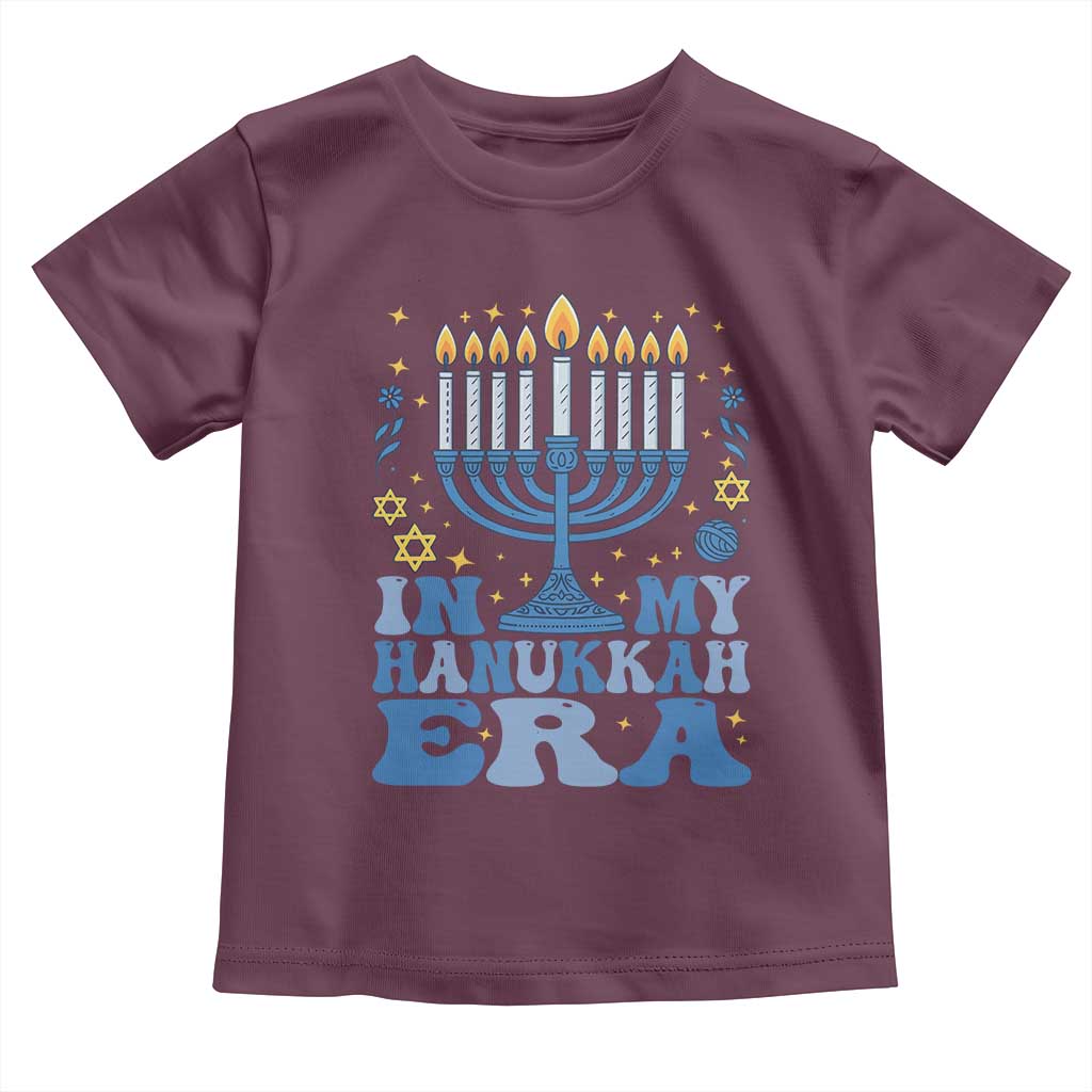 In My Hanukkah Era Toddler T Shirt Festival Of Lights Gift TS12 Maroon Print Your Wear