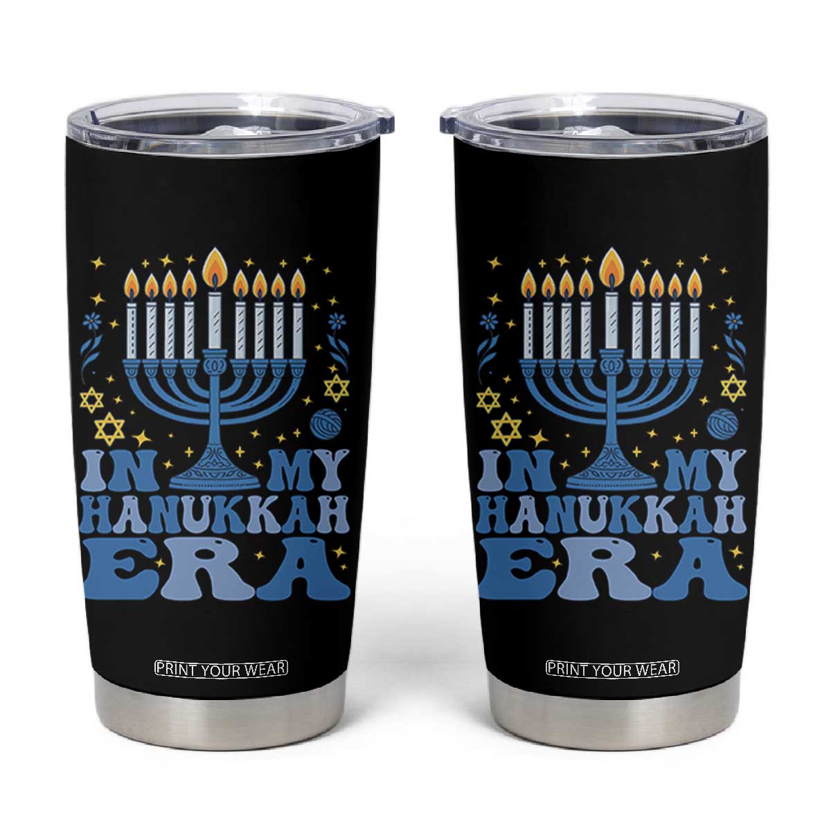 In My Hanukkah Era Tumbler Cup Festival Of Lights Gift TS12 Black Print Your Wear