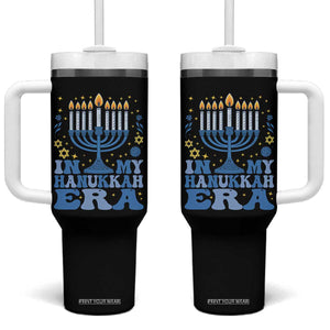 In My Hanukkah Era Tumbler With Handle Festival Of Lights Gift TS12 One Size: 40 oz Black Print Your Wear