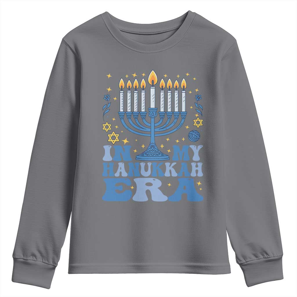In My Hanukkah Era Youth Sweatshirt Festival Of Lights Gift TS12 Charcoal Print Your Wear