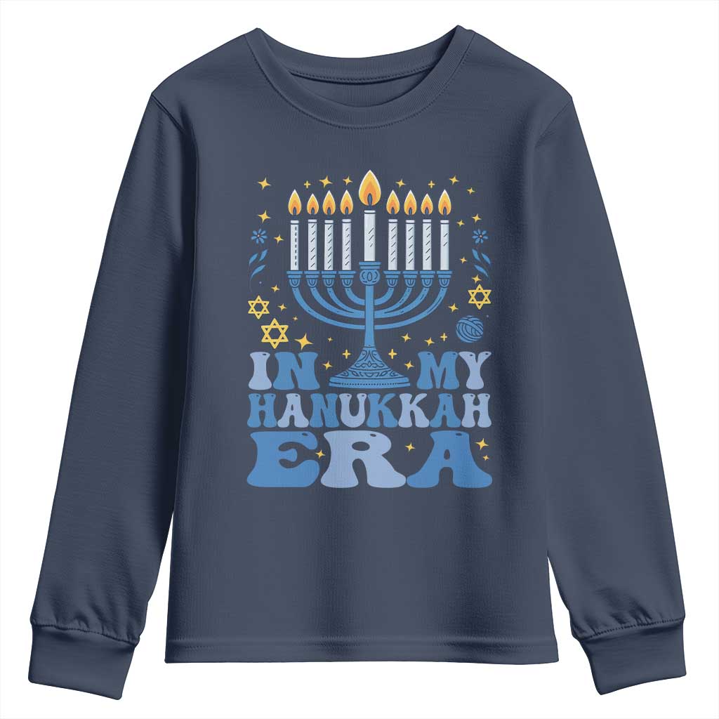 In My Hanukkah Era Youth Sweatshirt Festival Of Lights Gift TS12 Navy Print Your Wear