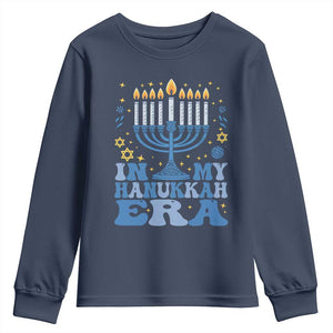 In My Hanukkah Era Youth Sweatshirt Festival Of Lights Gift TS12 Navy Print Your Wear