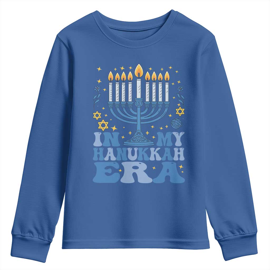 In My Hanukkah Era Youth Sweatshirt Festival Of Lights Gift TS12 Royal Blue Print Your Wear