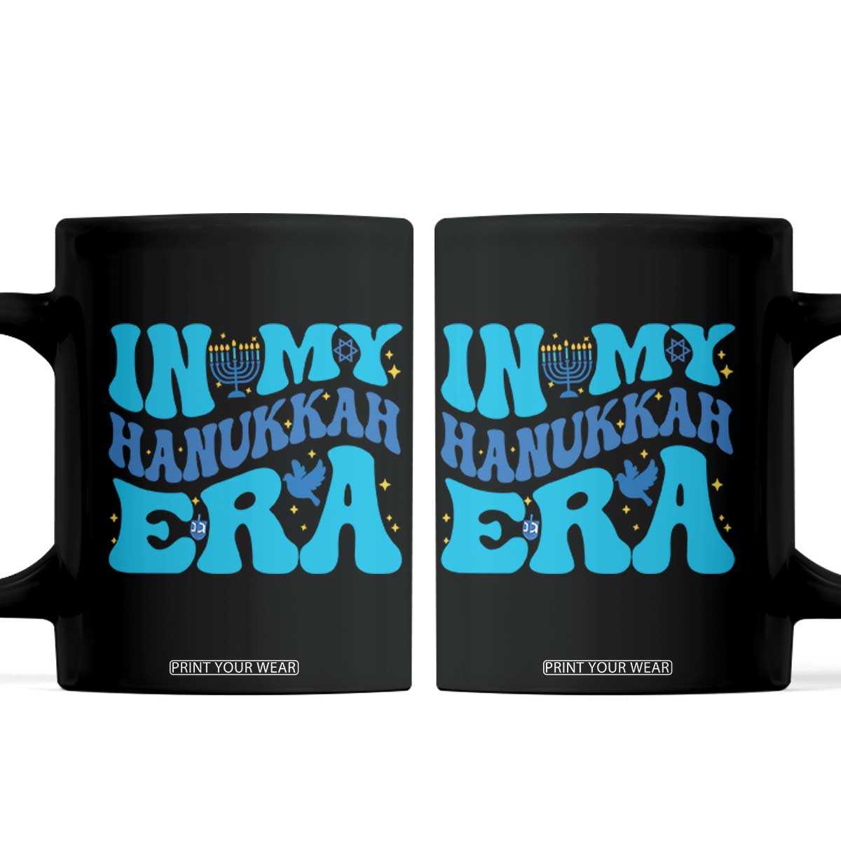 In My Hanukkah Era Coffee Mug Jewish Holiday Celebration Gift TS12 Black Print Your Wear