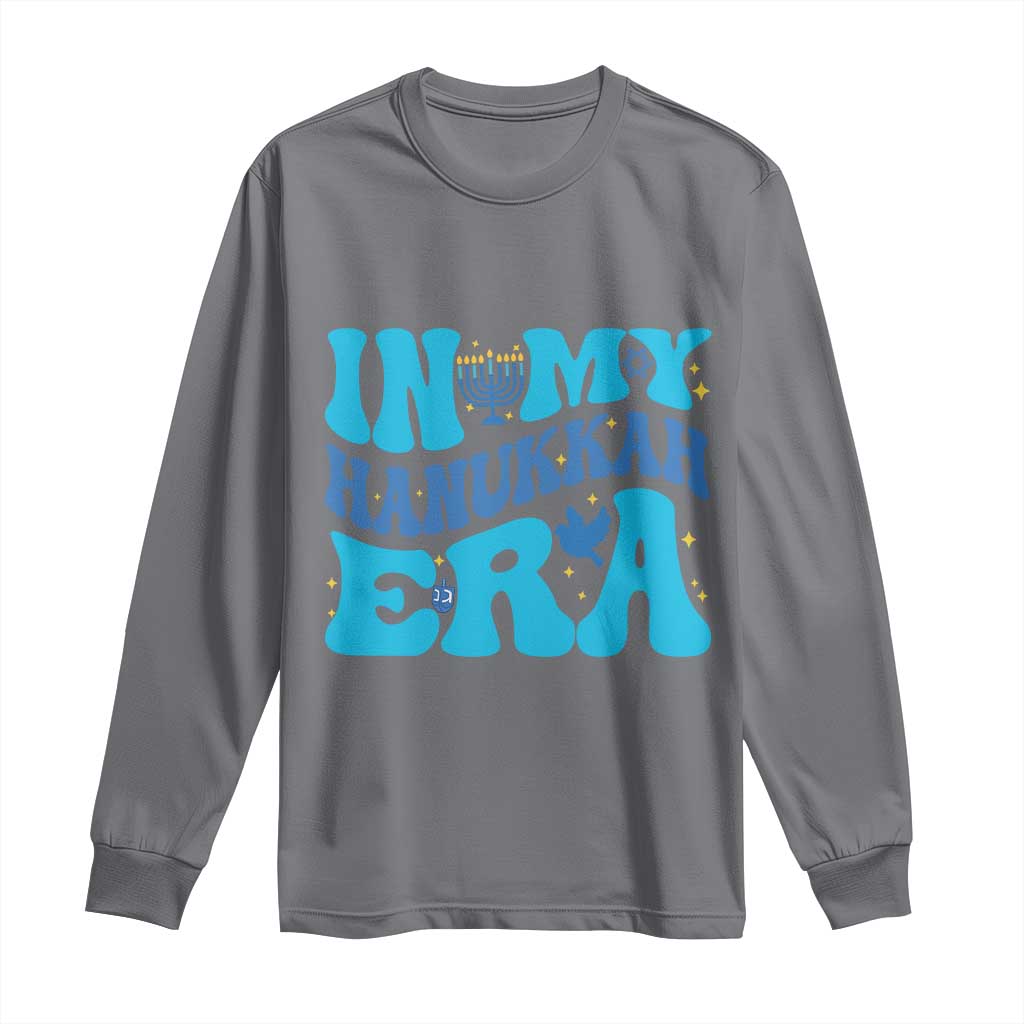 In My Hanukkah Era Long Sleeve Shirt Jewish Holiday Celebration Gift TS12 Charcoal Print Your Wear