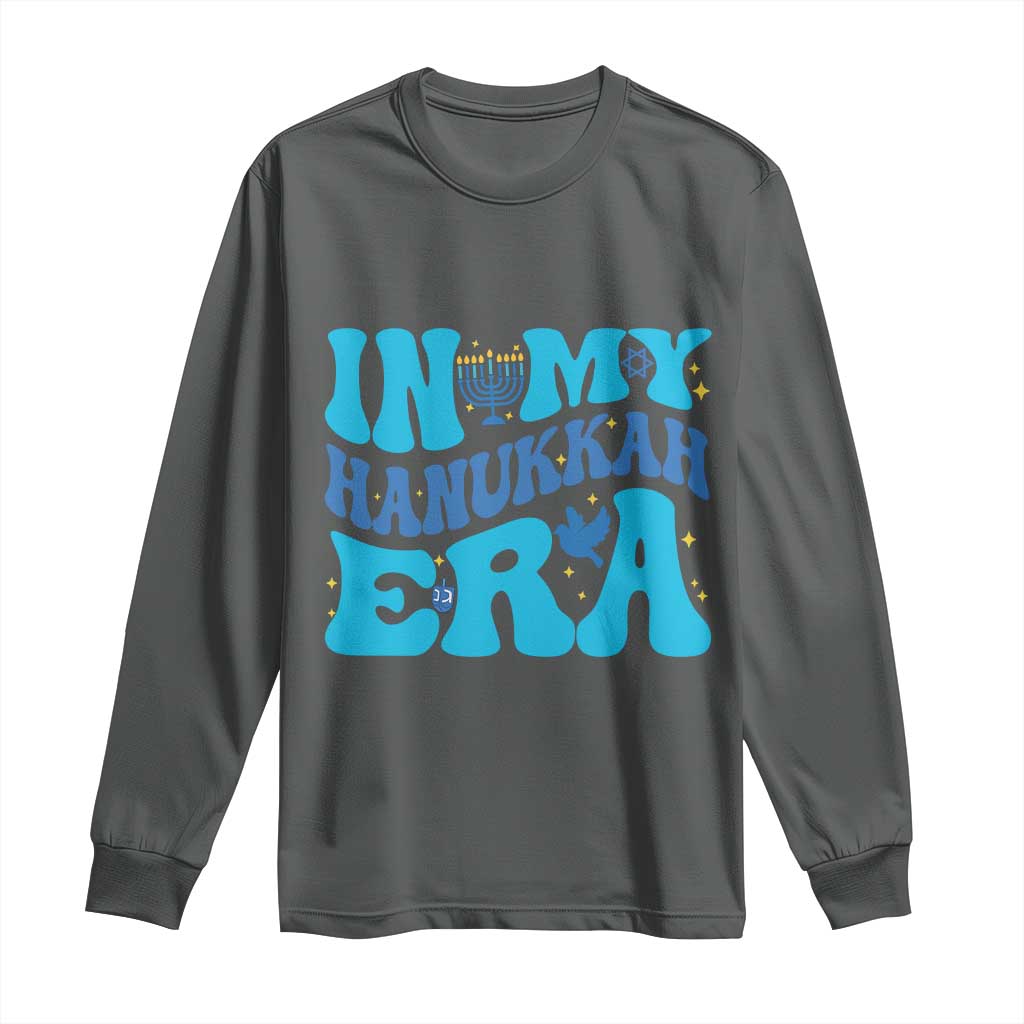 In My Hanukkah Era Long Sleeve Shirt Jewish Holiday Celebration Gift TS12 Dark Heather Print Your Wear