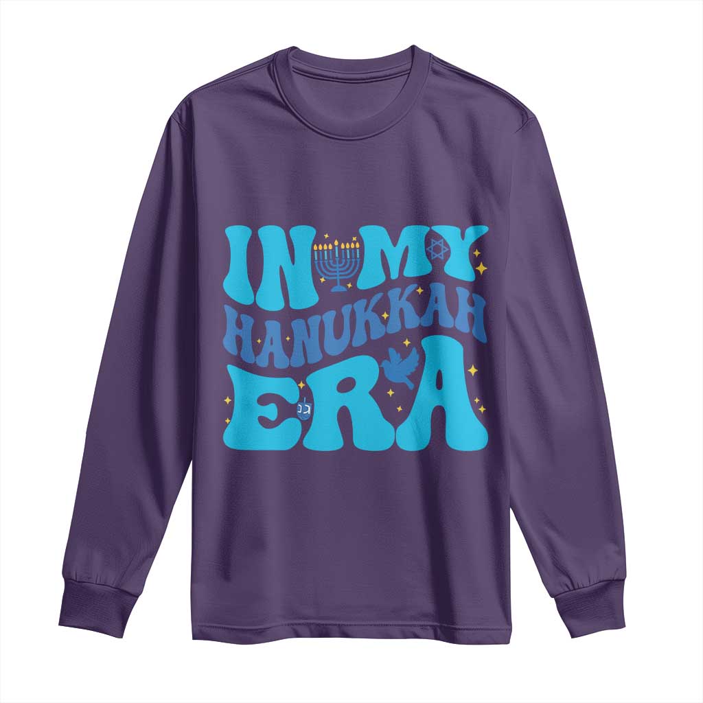 In My Hanukkah Era Long Sleeve Shirt Jewish Holiday Celebration Gift TS12 Purple Print Your Wear