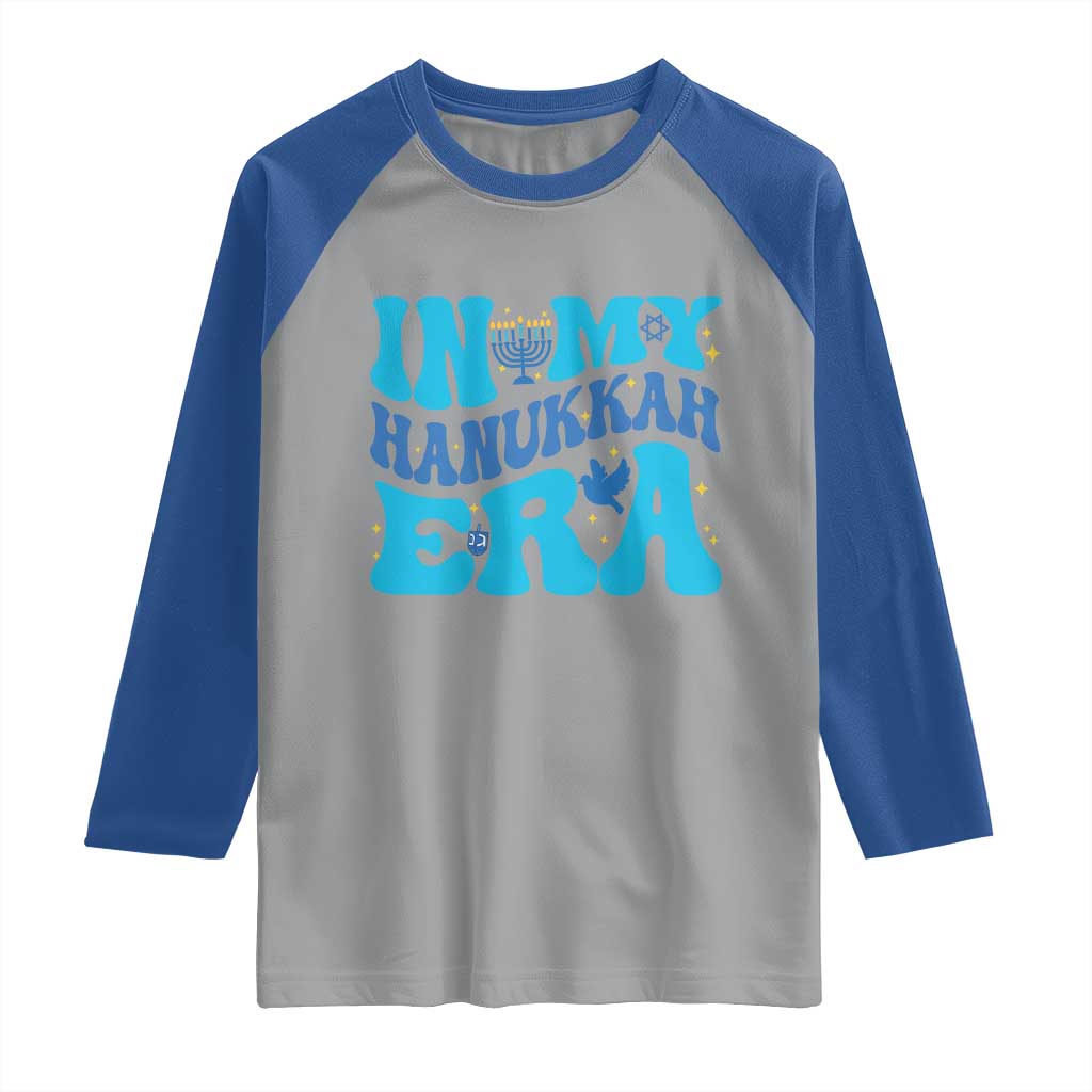 In My Hanukkah Era Raglan Shirt Jewish Holiday Celebration Gift TS12 Sport Gray Royal Print Your Wear