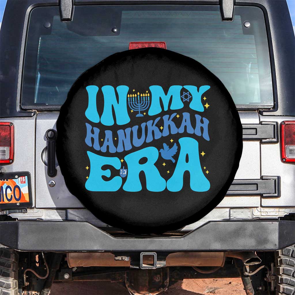 In My Hanukkah Era Spare Tire Cover Jewish Holiday Celebration Gift TS12 No hole Black Print Your Wear