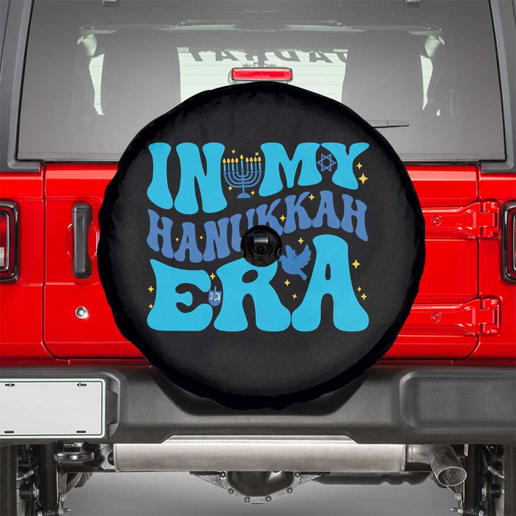 In My Hanukkah Era Spare Tire Cover Jewish Holiday Celebration Gift TS12 Black Print Your Wear