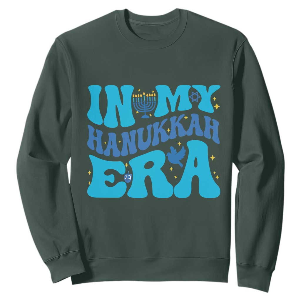 In My Hanukkah Era Sweatshirt Jewish Holiday Celebration Gift TS12 Dark Forest Green Print Your Wear