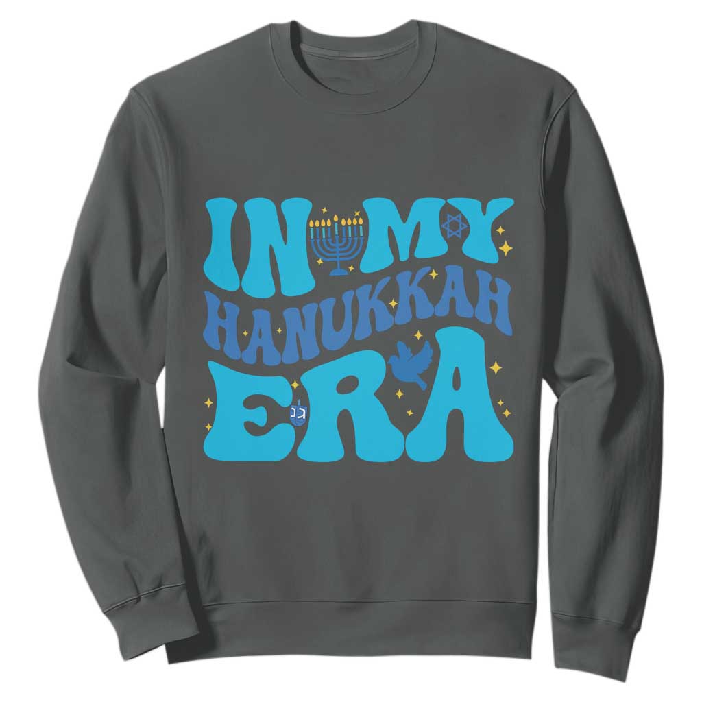 In My Hanukkah Era Sweatshirt Jewish Holiday Celebration Gift TS12 Dark Heather Print Your Wear