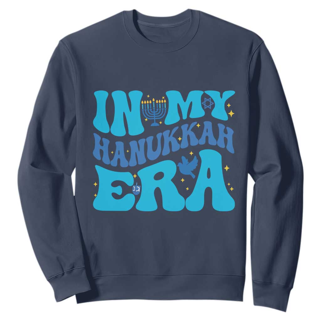 In My Hanukkah Era Sweatshirt Jewish Holiday Celebration Gift TS12 Navy Print Your Wear