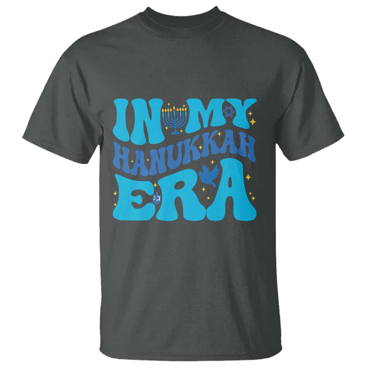 In My Hanukkah Era T Shirt Jewish Holiday Celebration Gift TS12 Dark Heather Print Your Wear