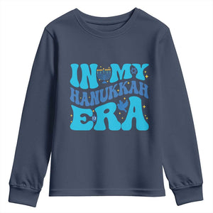 In My Hanukkah Era Youth Sweatshirt Jewish Holiday Celebration Gift TS12 Navy Print Your Wear
