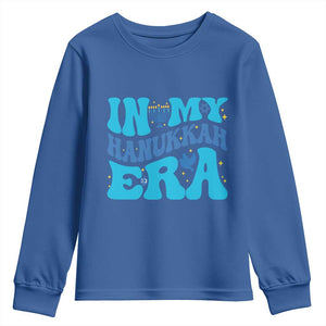 In My Hanukkah Era Youth Sweatshirt Jewish Holiday Celebration Gift TS12 Royal Blue Print Your Wear