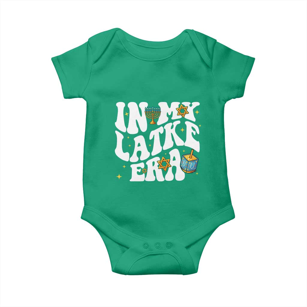 Hanukkah Jewish Holiday Gift Baby Onesie In My Latke Era TS12 Irish Green Print Your Wear
