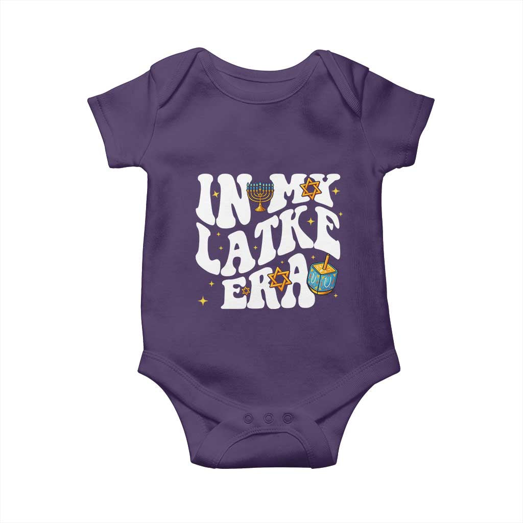 Hanukkah Jewish Holiday Gift Baby Onesie In My Latke Era TS12 Purple Print Your Wear