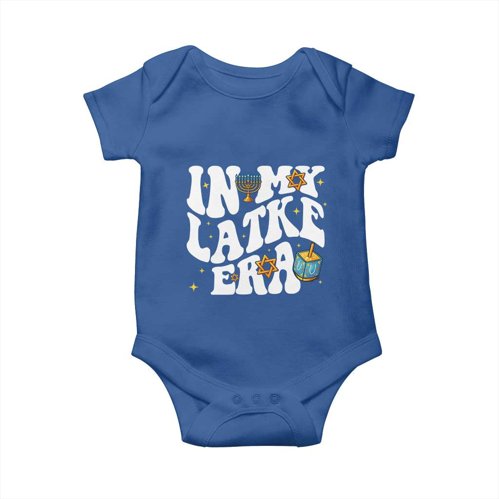 Hanukkah Jewish Holiday Gift Baby Onesie In My Latke Era TS12 Royal Blue Print Your Wear