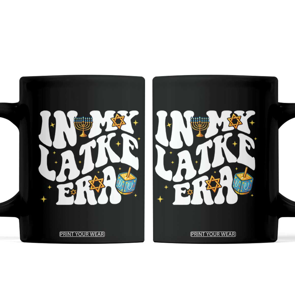 Hanukkah Jewish Holiday Gift Coffee Mug In My Latke Era TS12 Black Print Your Wear