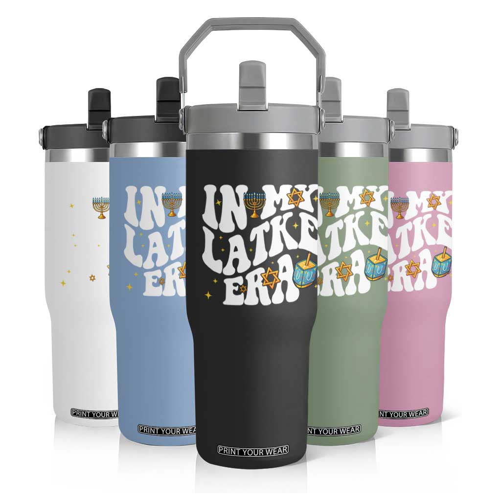 Hanukkah Jewish Holiday Gift Flip Straw Tumbler In My Latke Era TS12 Print Your Wear