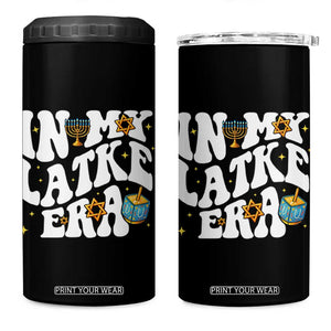 Hanukkah Jewish Holiday Gift 4 in 1 Can Cooler Tumbler In My Latke Era TS12 One Size: 16 oz Black Print Your Wear