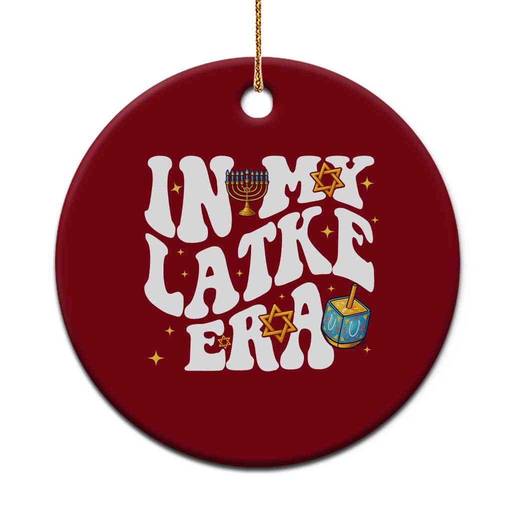 Hanukkah Jewish Holiday Gift Ceramic Ornament In My Latke Era TS12 1pc Red Print Your Wear
