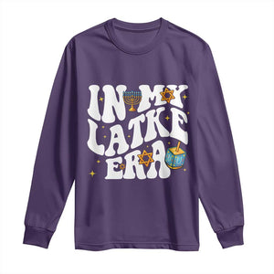 Hanukkah Jewish Holiday Gift Long Sleeve Shirt In My Latke Era TS12 Purple Print Your Wear