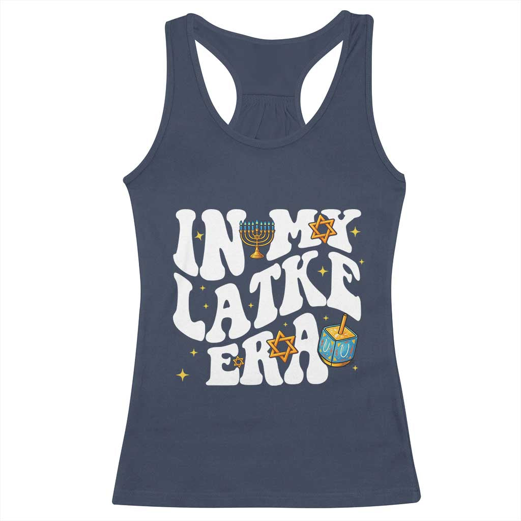 Hanukkah Jewish Holiday Gift Racerback Tank Top In My Latke Era TS12 Navy Print Your Wear