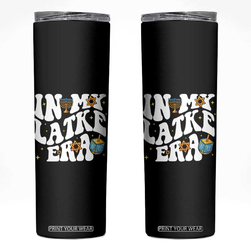 Hanukkah Jewish Holiday Gift Skinny Tumbler In My Latke Era TS12 Black Print Your Wear