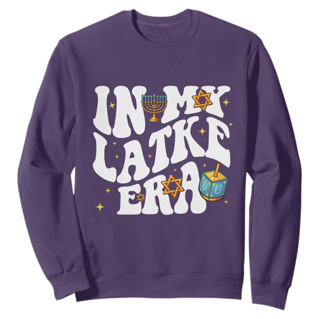 Hanukkah Jewish Holiday Gift Sweatshirt In My Latke Era TS12 Purple Print Your Wear