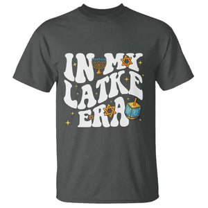 Hanukkah Jewish Holiday Gift T Shirt In My Latke Era TS12 Dark Heather Print Your Wear