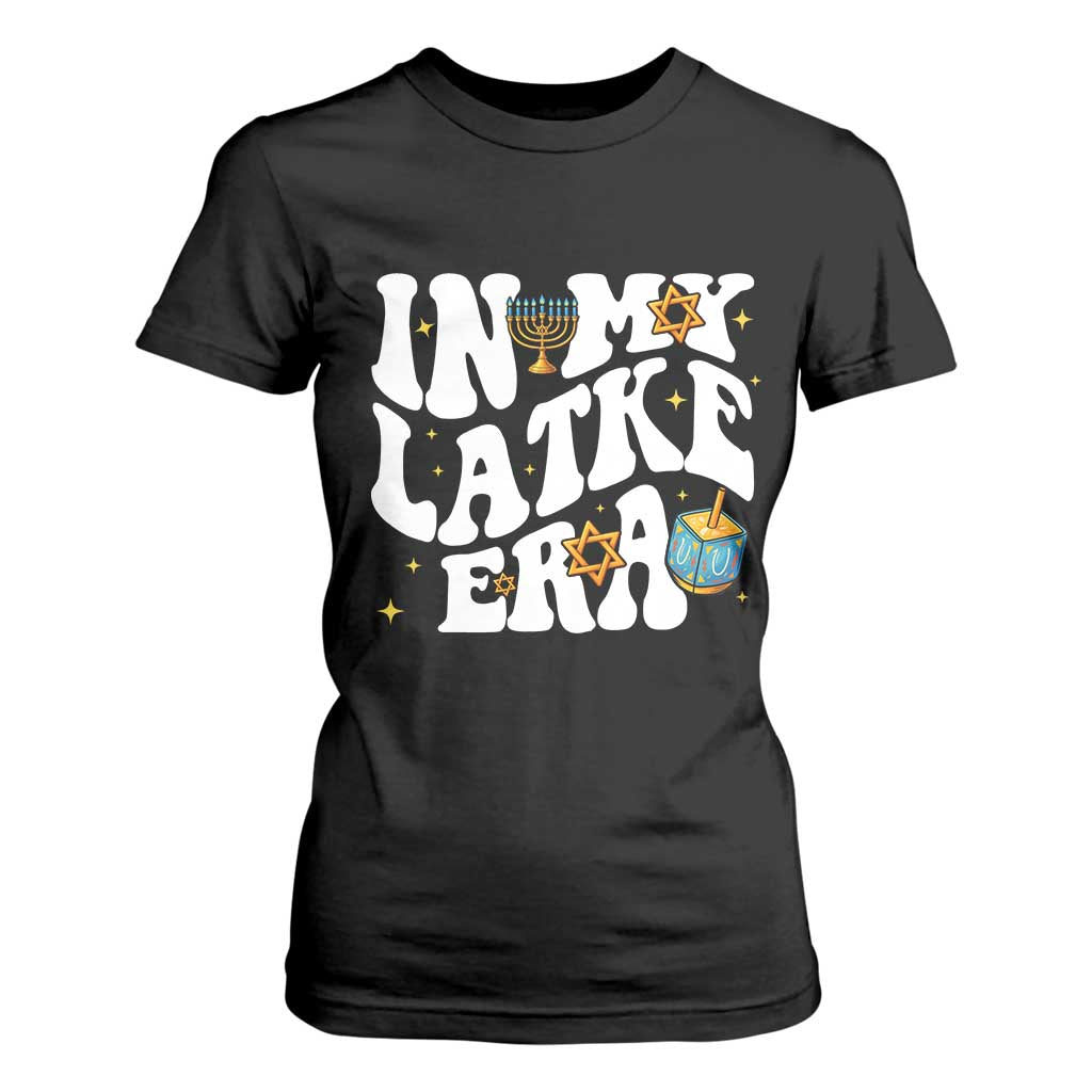 Hanukkah Jewish Holiday Gift T Shirt For Women In My Latke Era TS12 Black Print Your Wear
