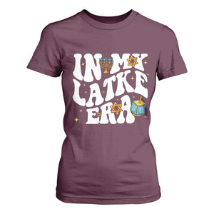 Hanukkah Jewish Holiday Gift T Shirt For Women In My Latke Era TS12 Maroon Print Your Wear