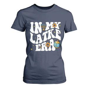 Hanukkah Jewish Holiday Gift T Shirt For Women In My Latke Era TS12 Navy Print Your Wear