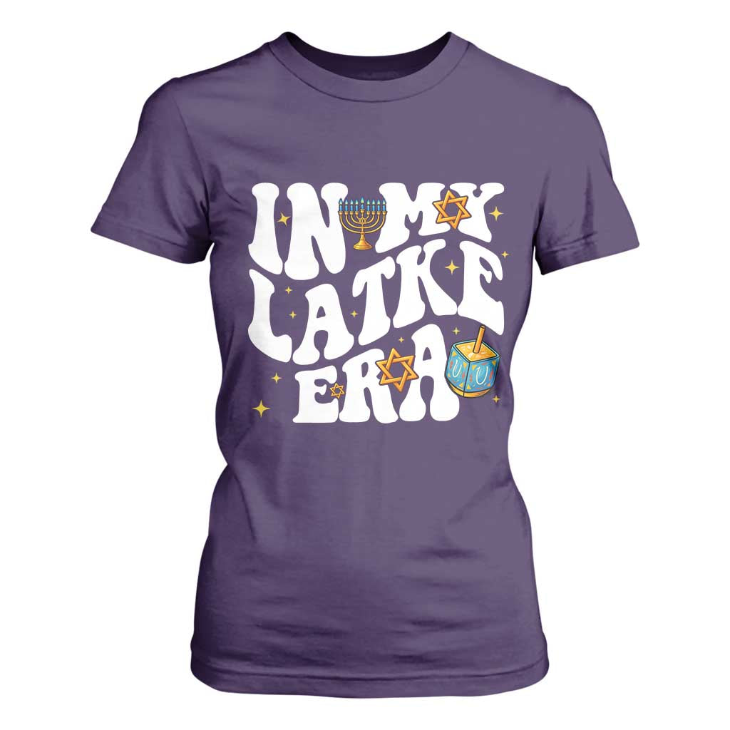 Hanukkah Jewish Holiday Gift T Shirt For Women In My Latke Era TS12 Purple Print Your Wear