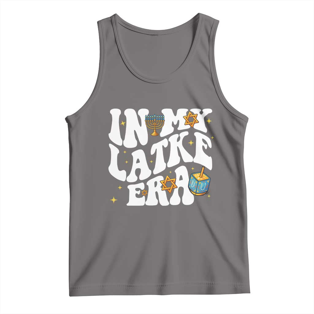 Hanukkah Jewish Holiday Gift Tank Top In My Latke Era TS12 Deep Heather Print Your Wear
